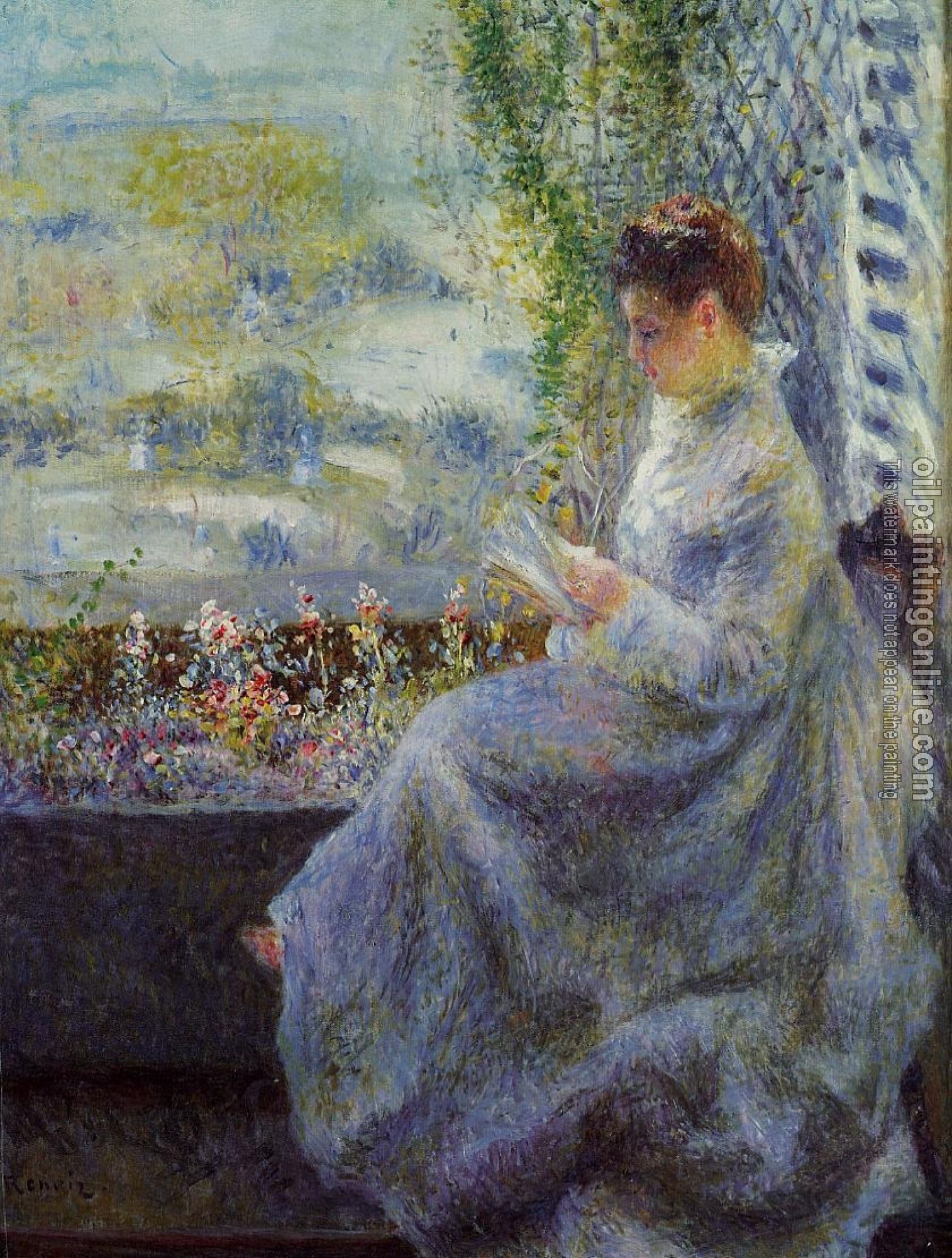 Renoir, Pierre Auguste - Madame Chocquet Reading
